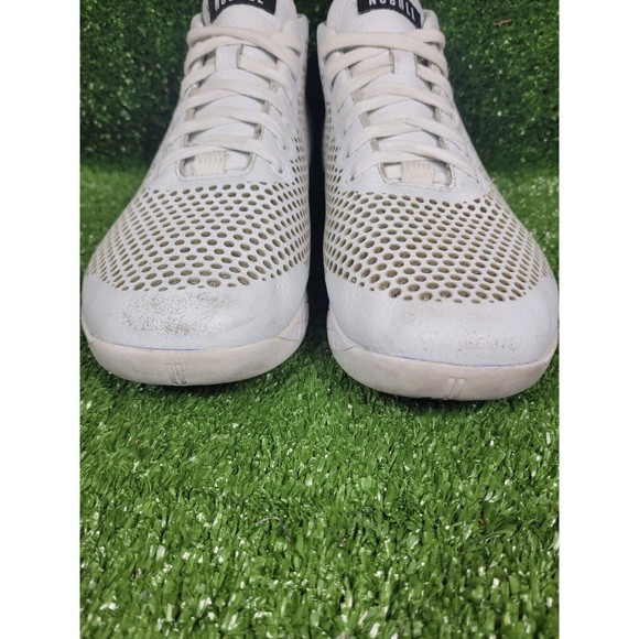 Nobull Dust Mid Top Lace Up White Leather Crossfit Sneakers Men Size 10.5 - Picture 3 of 14
